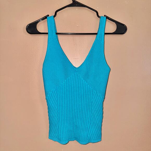 INC International Concepts Women's Ribbed Tank Top Turquoise Blue - Size Small - Picture 5 of 8